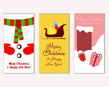 Mutlu Noeller ve mutlu yeni yıl tebrik kartları  