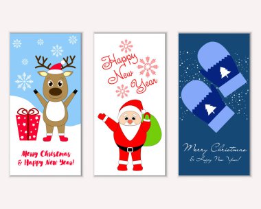 Mutlu Noeller ve mutlu yeni yıl tebrik kartları   