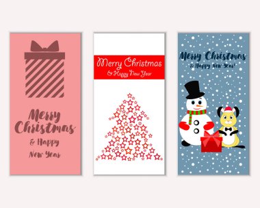 Mutlu Noeller ve mutlu yeni yıl tebrik kartları   