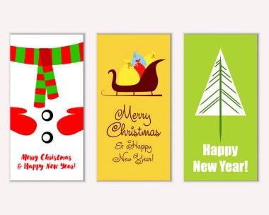 Mutlu Noeller ve mutlu yeni yıl tebrik kartları  