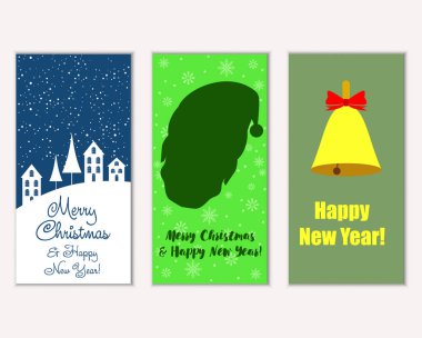 Mutlu Noeller ve mutlu yeni yıl tebrik kartları  