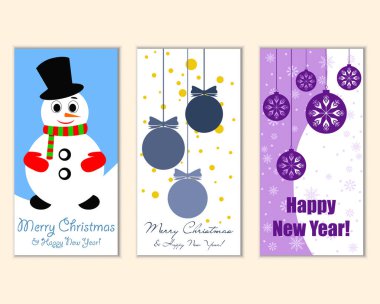 Mutlu Noeller ve mutlu yeni yıl tebrik kartları  