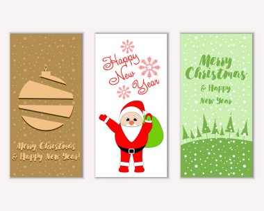 Mutlu Noeller ve mutlu yeni yıl tebrik kartları   