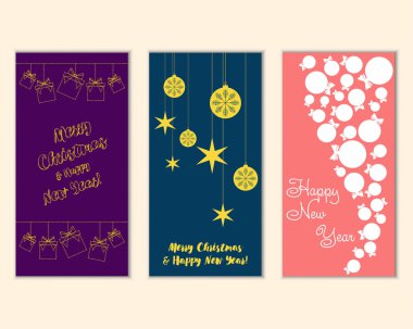 Mutlu Noeller ve mutlu yeni yıl tebrik kartları  