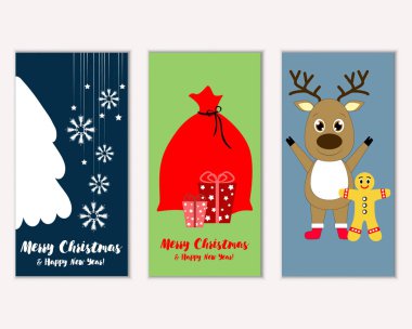 Mutlu Noeller ve mutlu yeni yıl tebrik kartları   