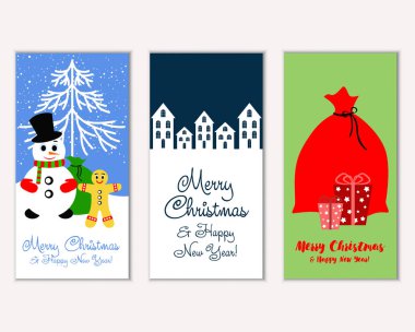 Mutlu Noeller ve mutlu yeni yıl tebrik kartları   
