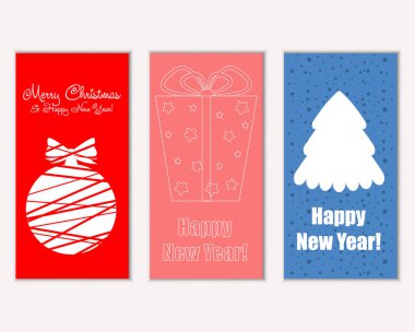 Mutlu Noeller ve mutlu yeni yıl tebrik kartları   