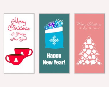 Mutlu Noeller ve mutlu yeni yıl tebrik kartları   