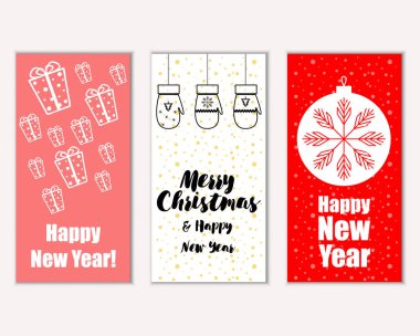 Mutlu Noeller ve mutlu yeni yıl tebrik kartları    