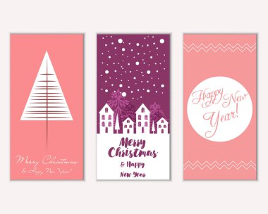 Mutlu Noeller ve mutlu yeni yıl tebrik kartları   