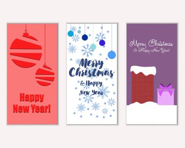 Mutlu Noeller ve mutlu yeni yıl tebrik kartları   