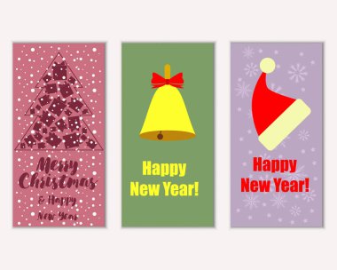Mutlu Noeller ve mutlu yeni yıl tebrik kartları  