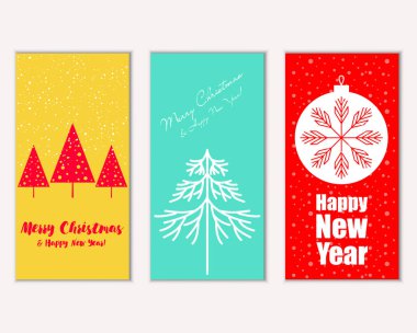 Mutlu Noeller ve mutlu yeni yıl tebrik kartları   
