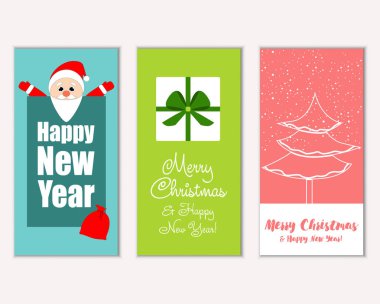 Mutlu Noeller ve mutlu yeni yıl tebrik kartları   