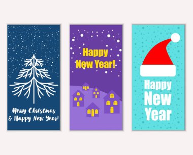 Mutlu Noeller ve mutlu yeni yıl tebrik kartları   