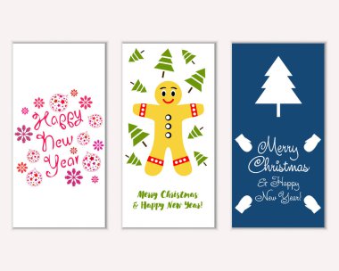 Mutlu Noeller ve mutlu yeni yıl tebrik kartları   