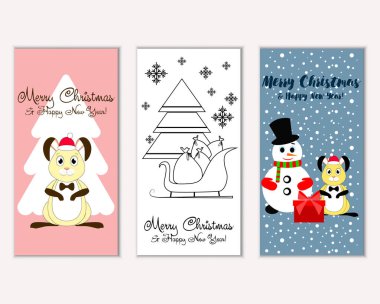 Mutlu Noeller ve mutlu yeni yıl tebrik kartları   