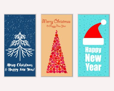 Mutlu Noeller ve mutlu yeni yıl tebrik kartları   