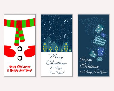 Mutlu Noeller ve mutlu yeni yıl tebrik kartları  