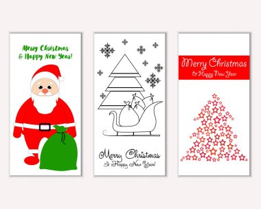 Mutlu Noeller ve mutlu yeni yıl tebrik kartları   