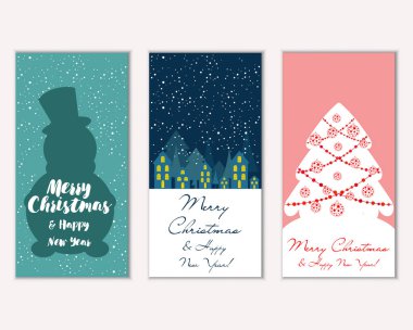 Mutlu Noeller ve mutlu yeni yıl tebrik kartları  