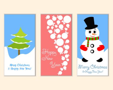 Mutlu Noeller ve mutlu yeni yıl tebrik kartları  