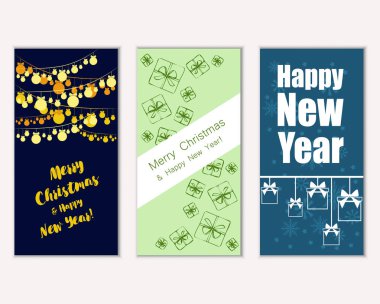 Mutlu Noeller ve mutlu yeni yıl tebrik kartları   