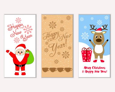 Mutlu Noeller ve mutlu yeni yıl tebrik kartları   