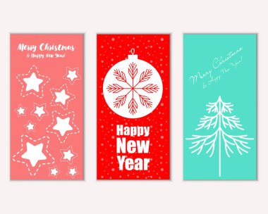 Mutlu Noeller ve mutlu yeni yıl tebrik kartları   