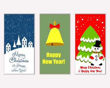Mutlu Noeller ve mutlu yeni yıl tebrik kartları  