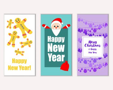 Mutlu Noeller ve mutlu yeni yıl tebrik kartları   