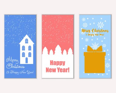 Mutlu Noeller ve mutlu yeni yıl tebrik kartları  