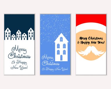 Mutlu Noeller ve mutlu yeni yıl tebrik kartları  