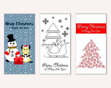 Mutlu Noeller ve mutlu yeni yıl tebrik kartları   