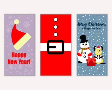 Mutlu Noeller ve mutlu yeni yıl tebrik kartları   