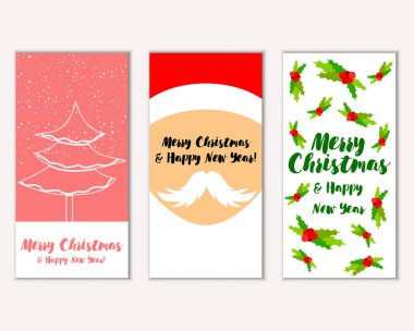 Mutlu Noeller ve mutlu yeni yıl tebrik kartları  