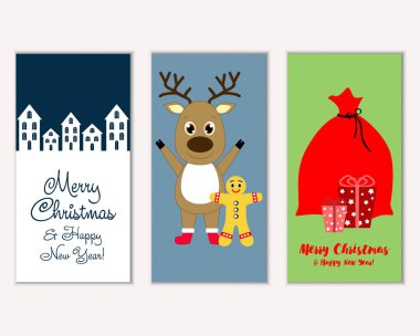 Mutlu Noeller ve mutlu yeni yıl tebrik kartları   