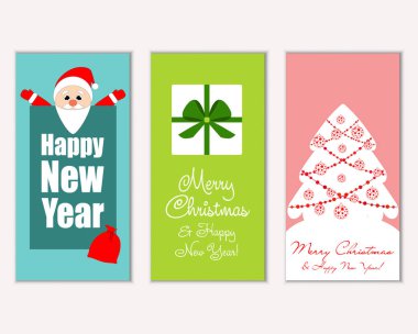 Mutlu Noeller ve mutlu yeni yıl tebrik kartları   