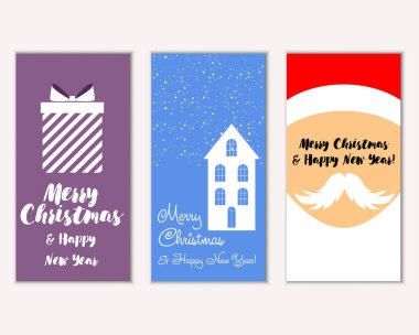 Mutlu Noeller ve mutlu yeni yıl tebrik kartları  