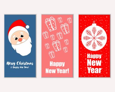 Mutlu Noeller ve mutlu yeni yıl tebrik kartları    
