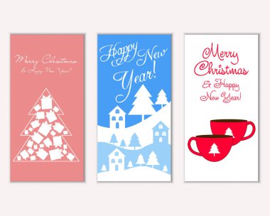 Mutlu Noeller ve mutlu yeni yıl tebrik kartları   