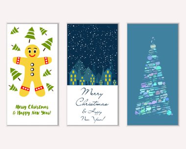 Mutlu Noeller ve mutlu yeni yıl tebrik kartları  