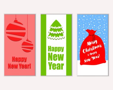 Mutlu Noeller ve mutlu yeni yıl tebrik kartları   