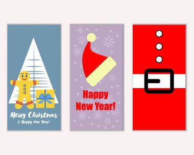 Mutlu Noeller ve mutlu yeni yıl tebrik kartları   