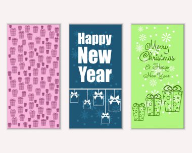 Mutlu Noeller ve mutlu yeni yıl tebrik kartları   