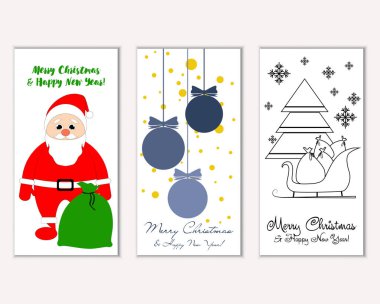 Mutlu Noeller ve mutlu yeni yıl tebrik kartları   