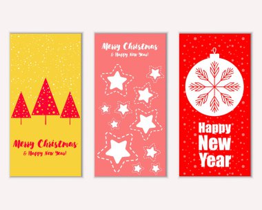 Mutlu Noeller ve mutlu yeni yıl tebrik kartları   