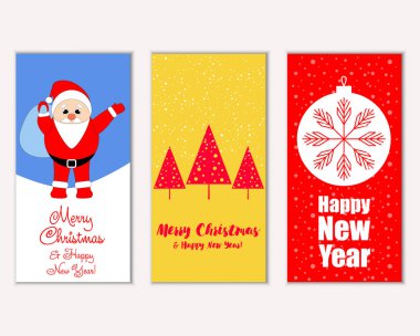 Mutlu Noeller ve mutlu yeni yıl tebrik kartları   