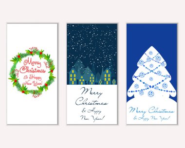 Mutlu Noeller ve mutlu yeni yıl tebrik kartları  