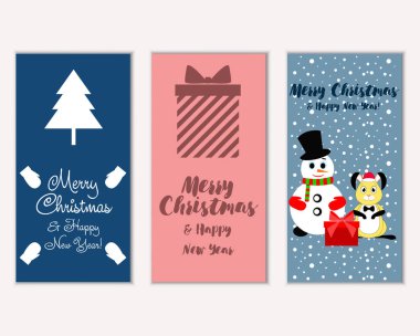 Mutlu Noeller ve mutlu yeni yıl tebrik kartları   